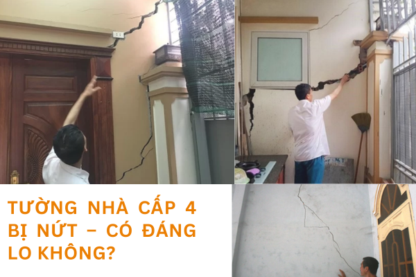 Tường nhà cấp 4 bị nứt – Có đáng lo không?
