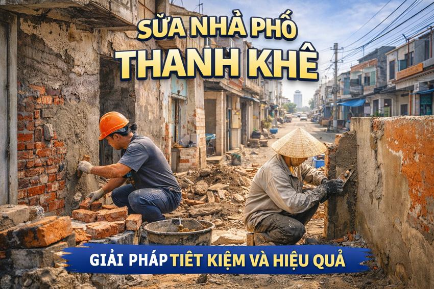 Sửa Nhà Phố Thanh Khê Khi Xuống Cấp – Giải Pháp Tiết Kiệm Và Hiệu Quả