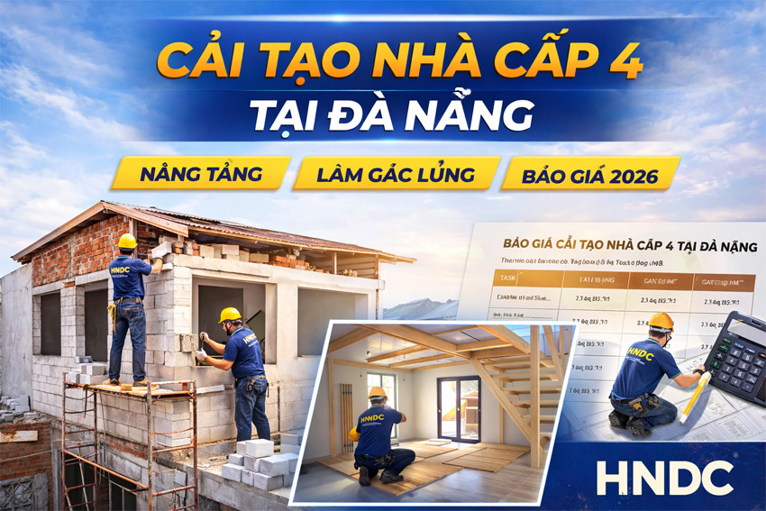Cải Tạo Nhà Cấp 4 Tại Đà Nẵng | Nâng Tầng, Làm Gác Lửng và Tối Ưu Công Năng, Báo Giá 2026