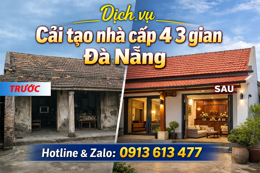 Cải Tạo Nhà Cấp 4 3 Gian Đà Nẵng: Giữ Hồn Xưa – Nâng Tầm Không Gian Sống